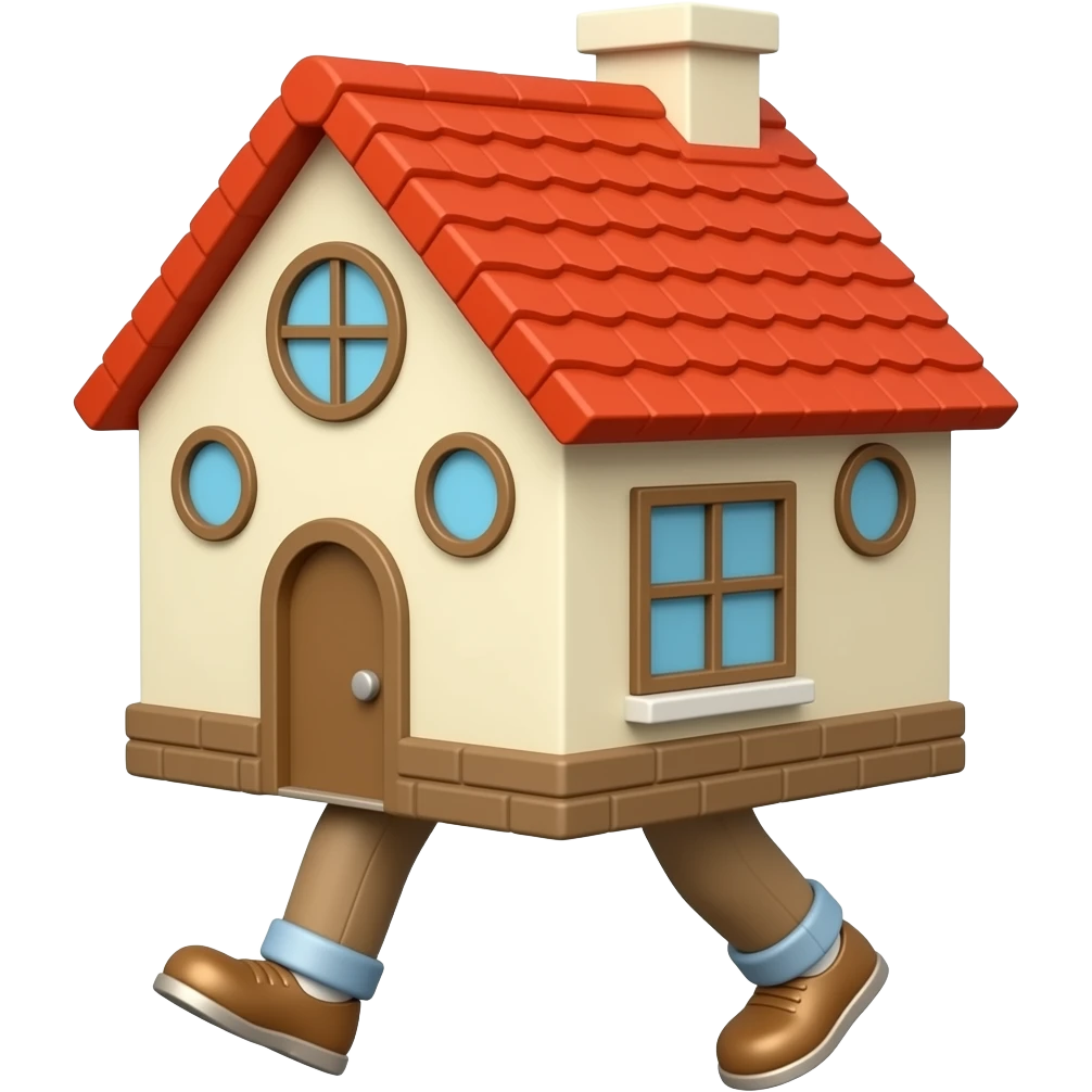Walking house emoji