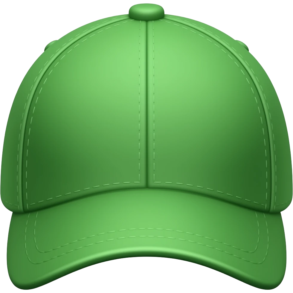 Circle green with green billied cap emoji