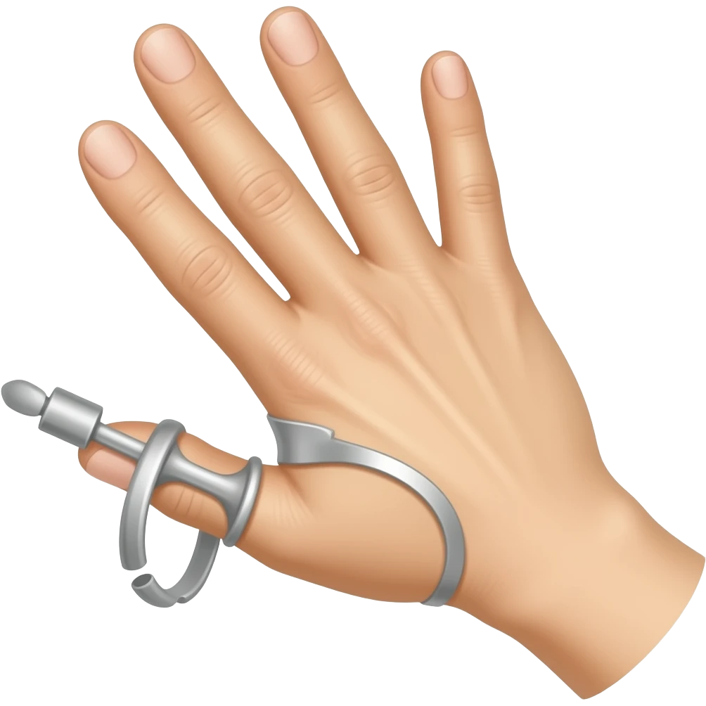 silver ring splint for hypermobile hand emoji