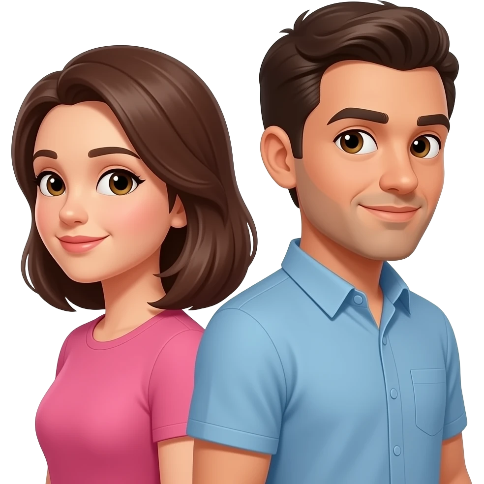 Have her standing back to back with a man version of her emoji