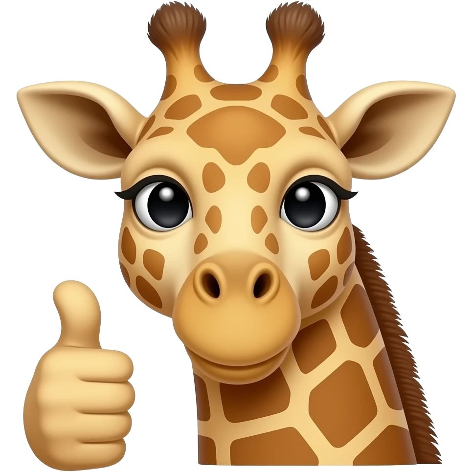 Giraffe Kopf Daumen hoch emoji