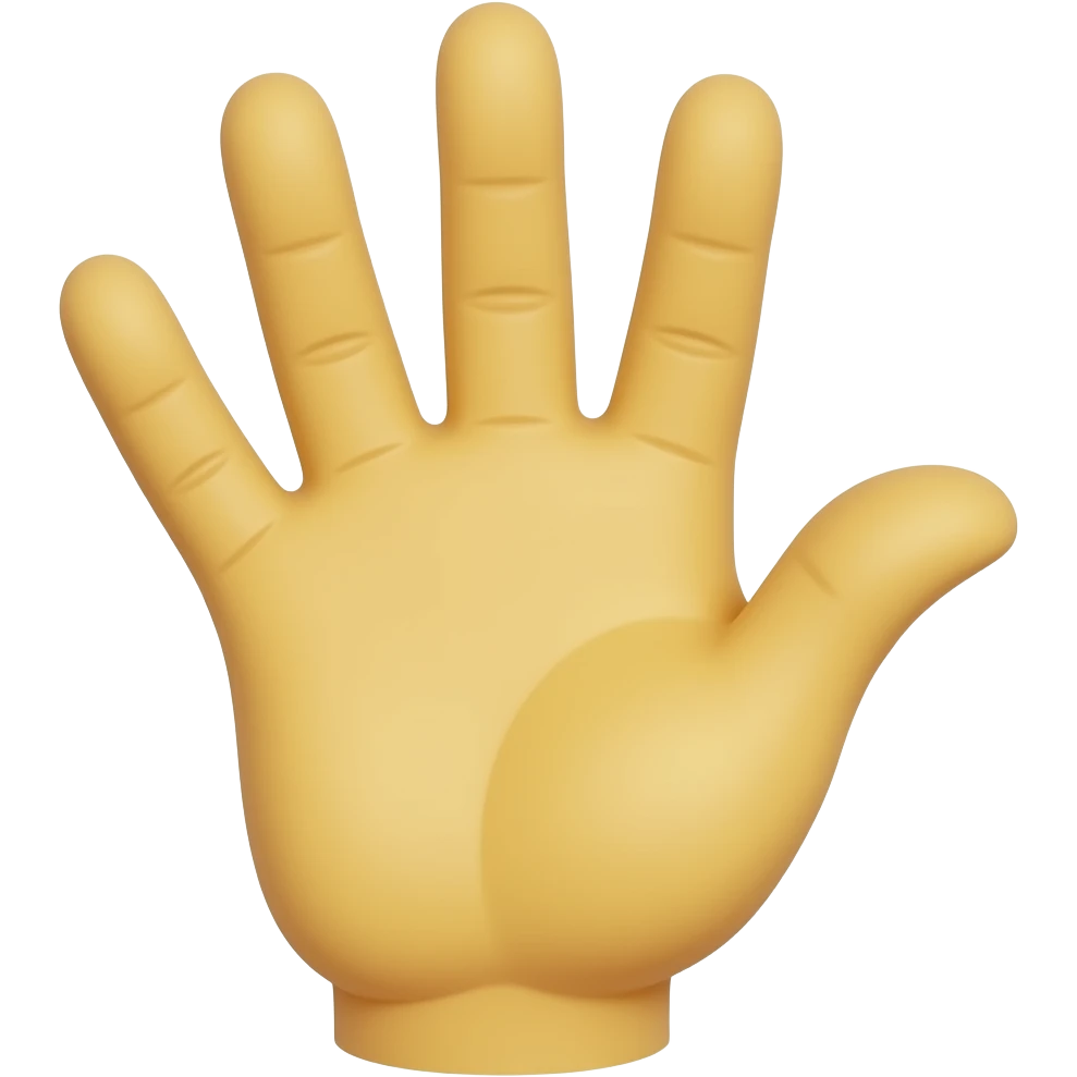 3 Finger up emoji yellow emoji