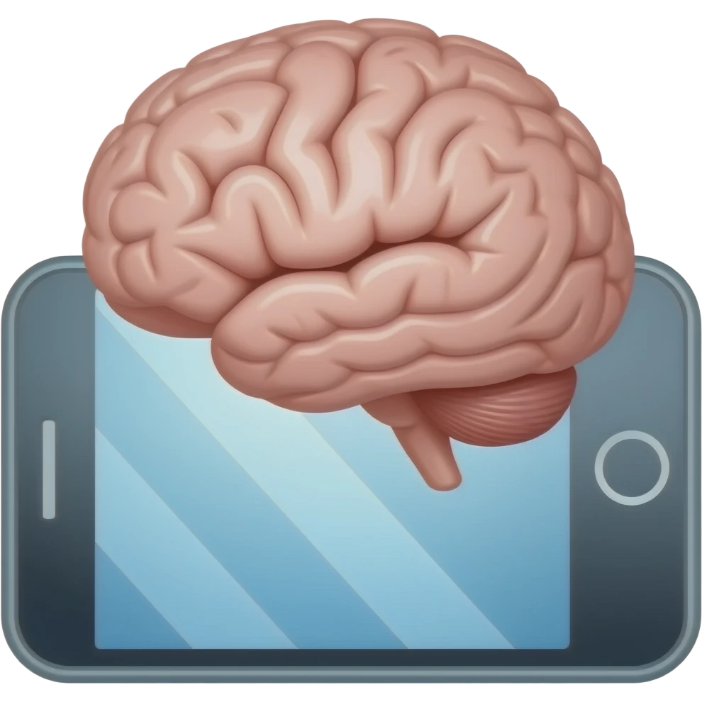 make emoji where there is a bridge connecting brain and smartphone emoji