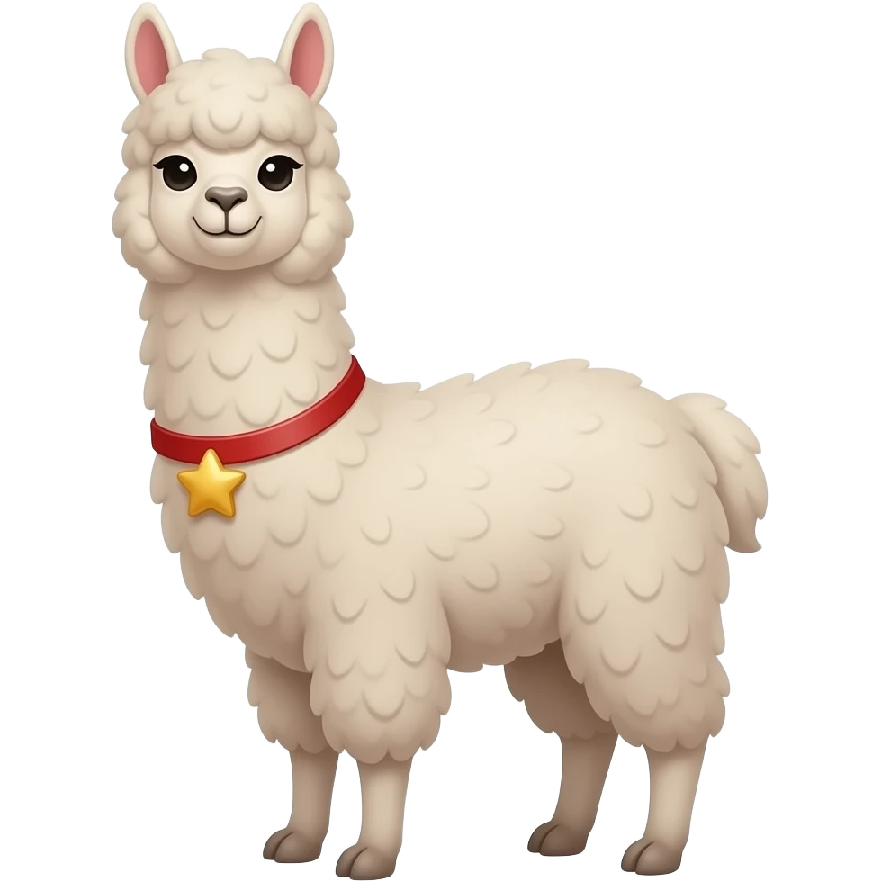 Llama in love emoji