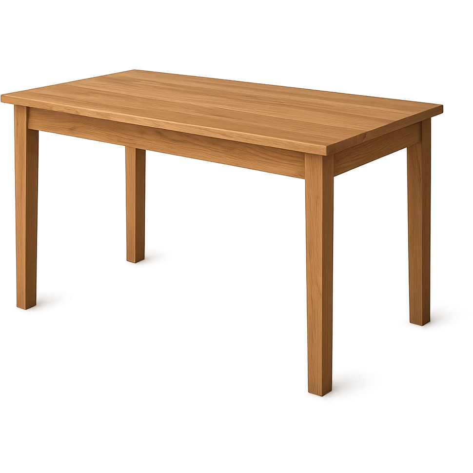 rectangle wooden table, simple, natural wood grain, no background emoji