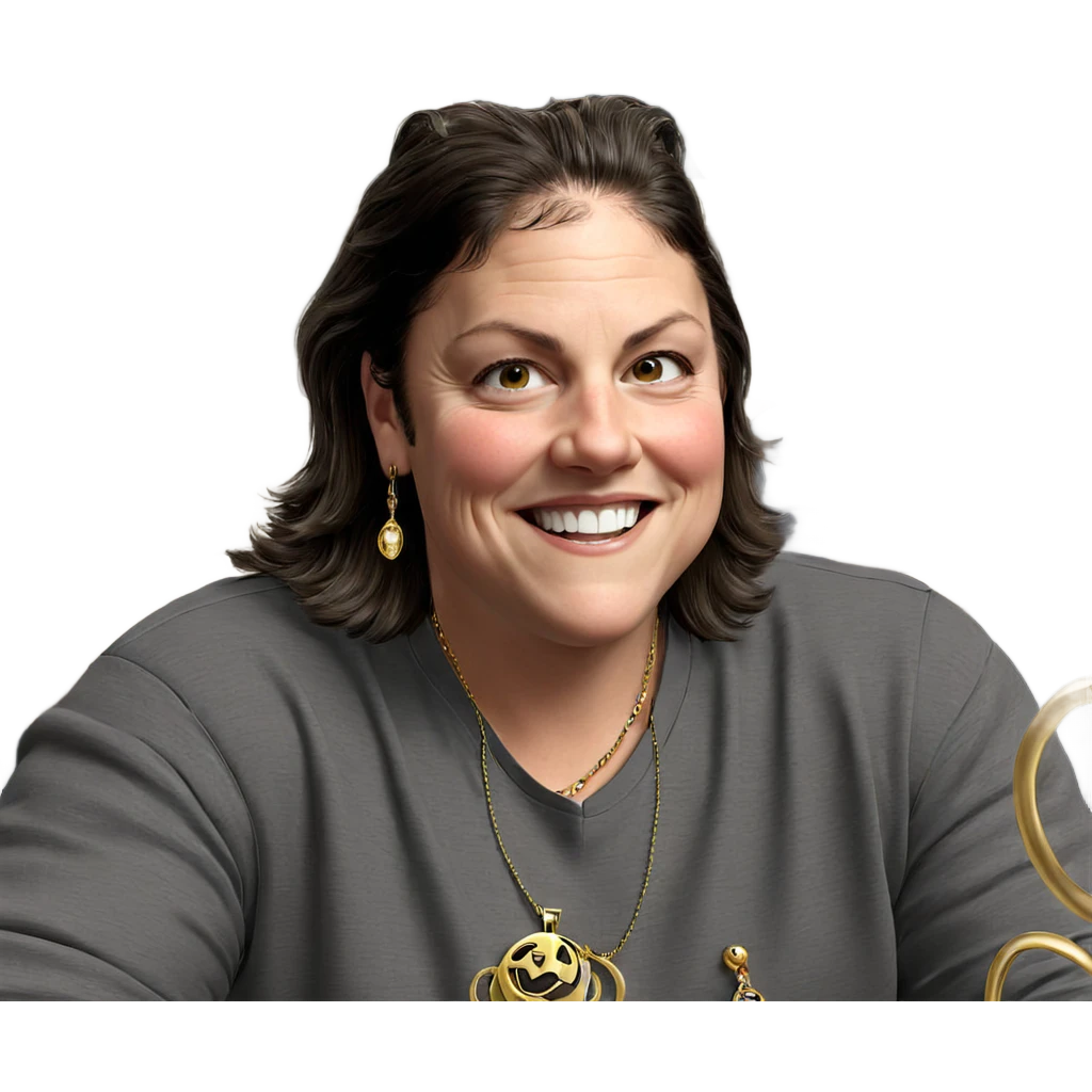 smiling boy with jewelry emoji