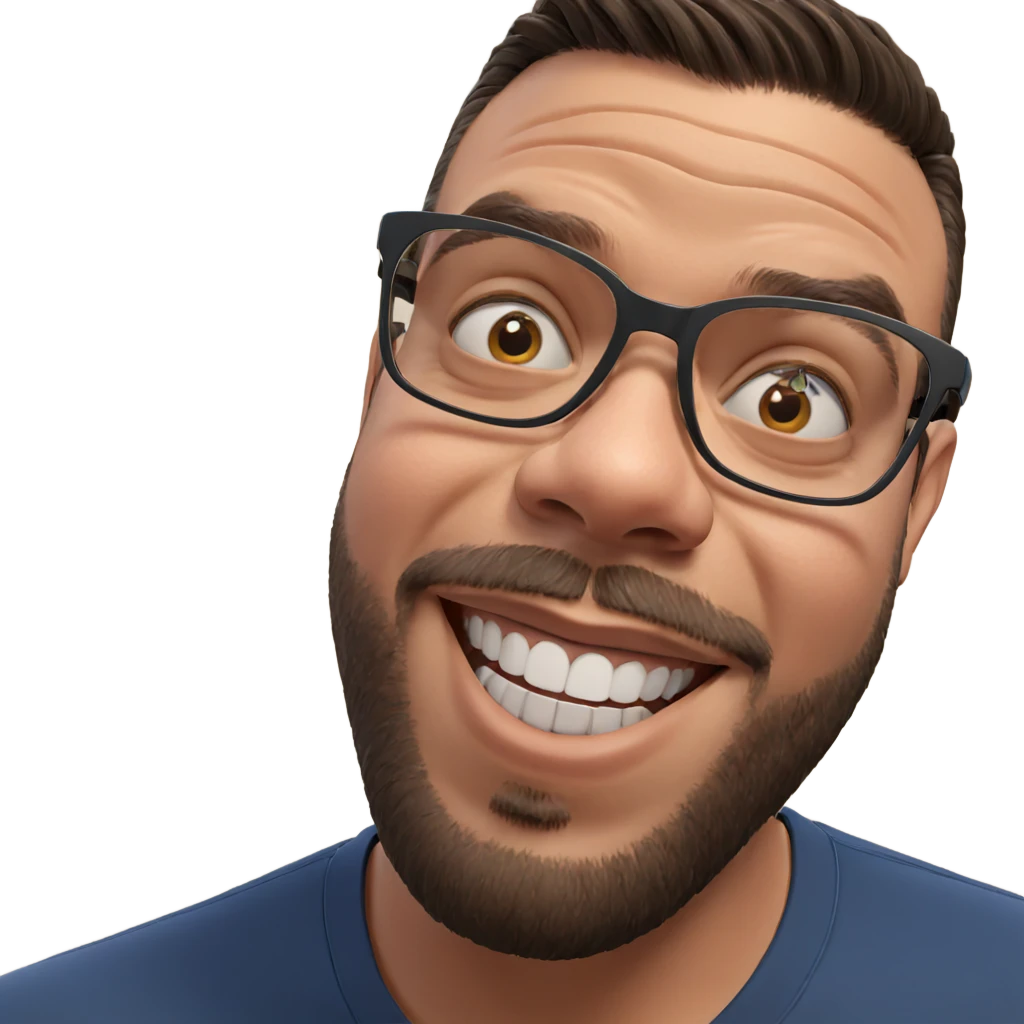 male portrait with glasses emoji