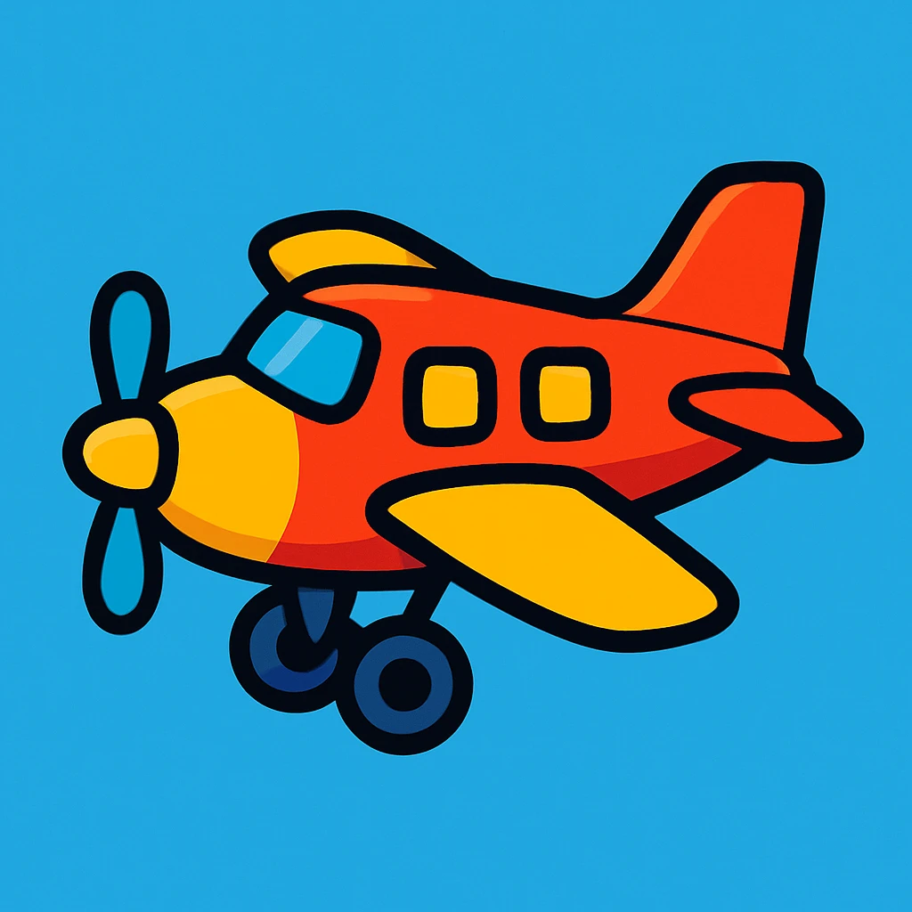 small airplane emoji, playful and colorful emoji