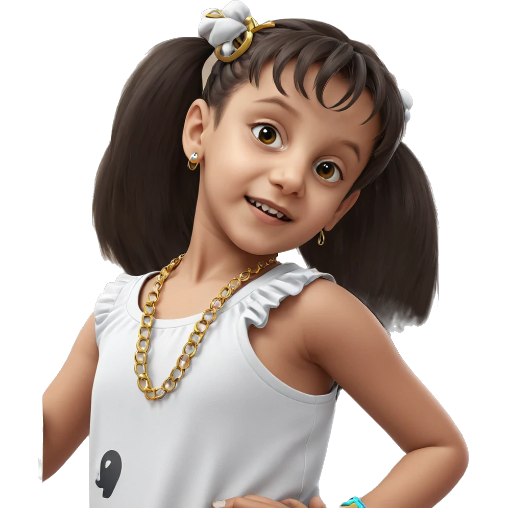 twintails girl with necklace emoji