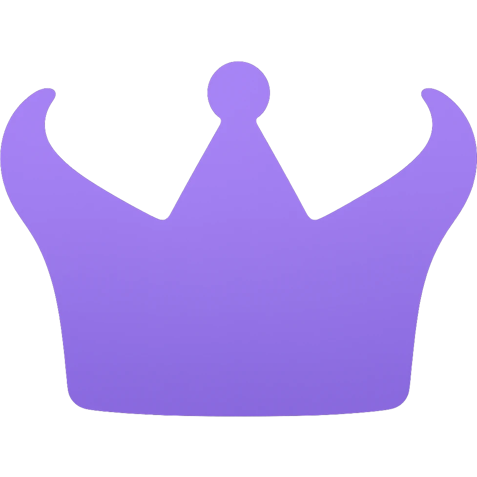 Add a subtle gradient to the crown, keeping the current color icon style with no background. emoji