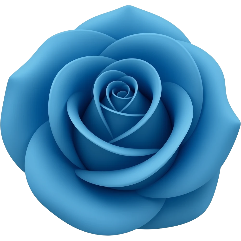 Mavi gül emoji