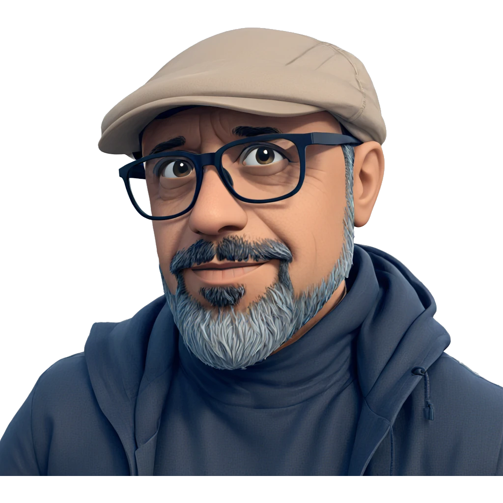 bearded boy by the ocean emoji