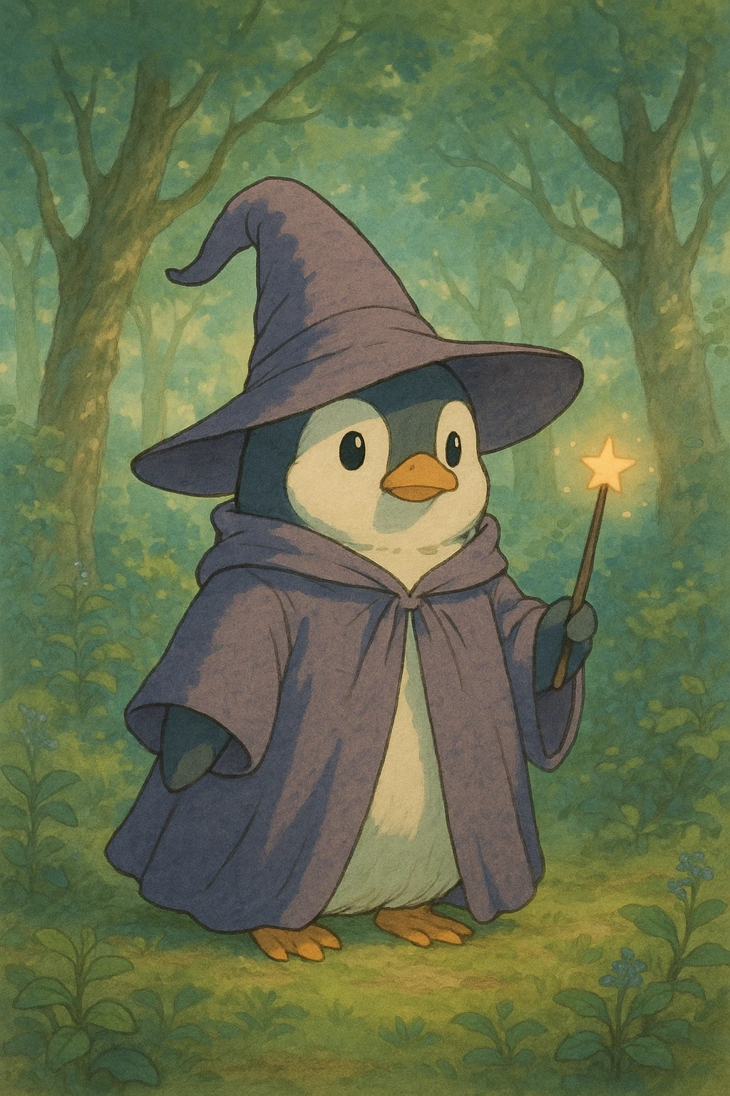 penguin wizard emoji