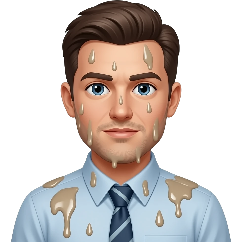 Guy with cum all over him emoji