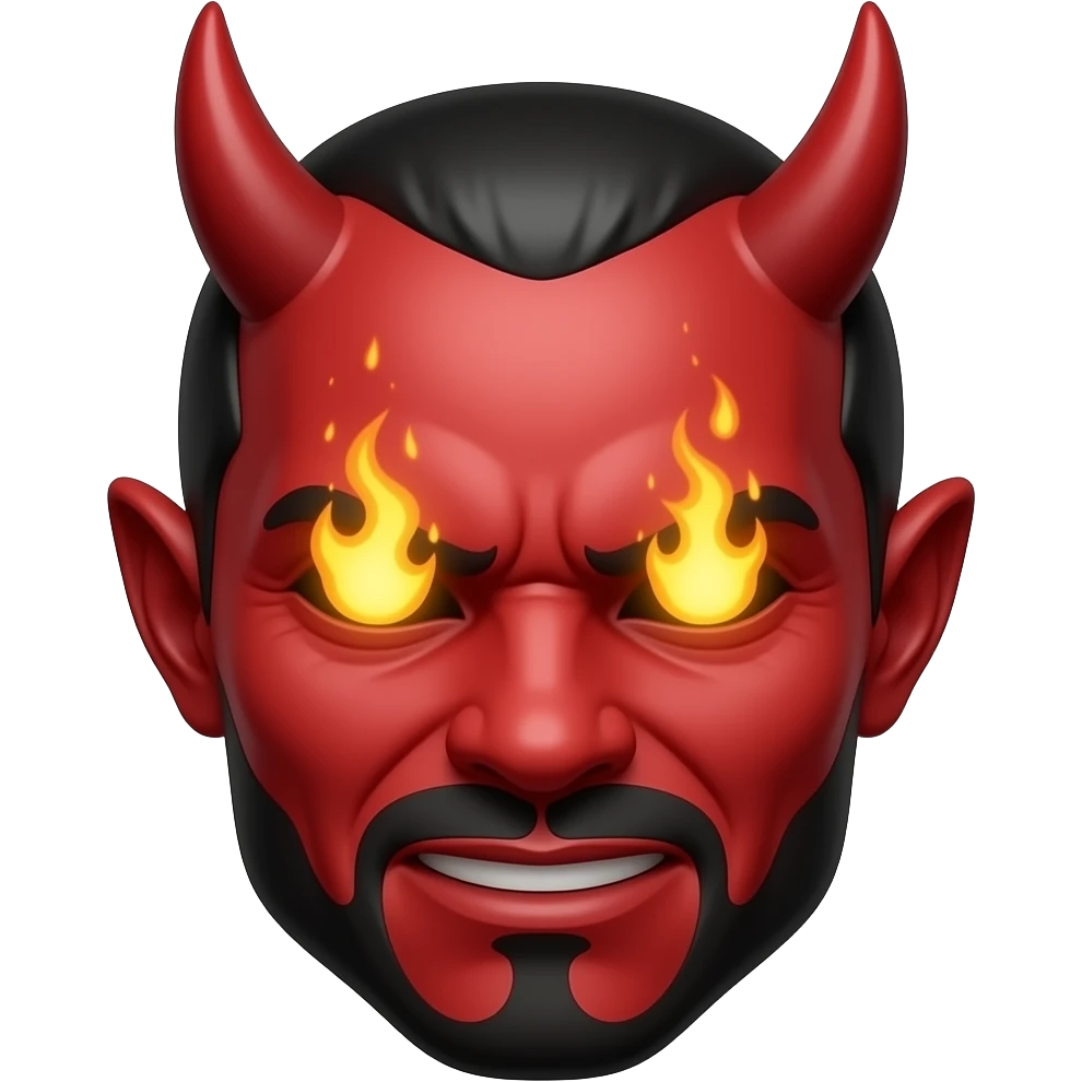 Emoji red demon face  simexy smoulder emoji