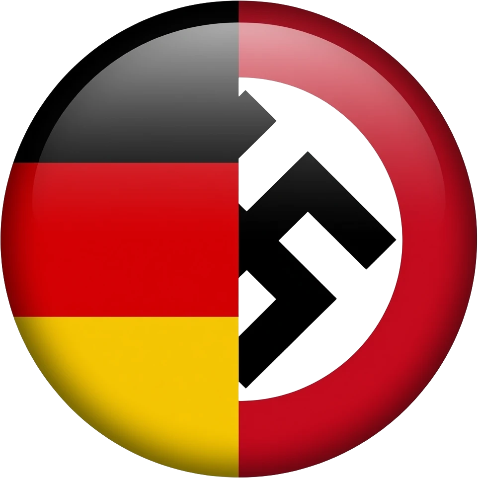 Half german flag half nazi flag emoji