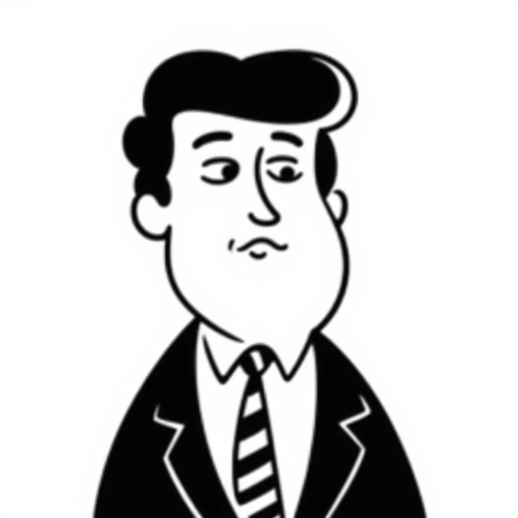 Donald Trump as a hand-drawn doodle, big hair, suit and tie, expressive face, no text emoji