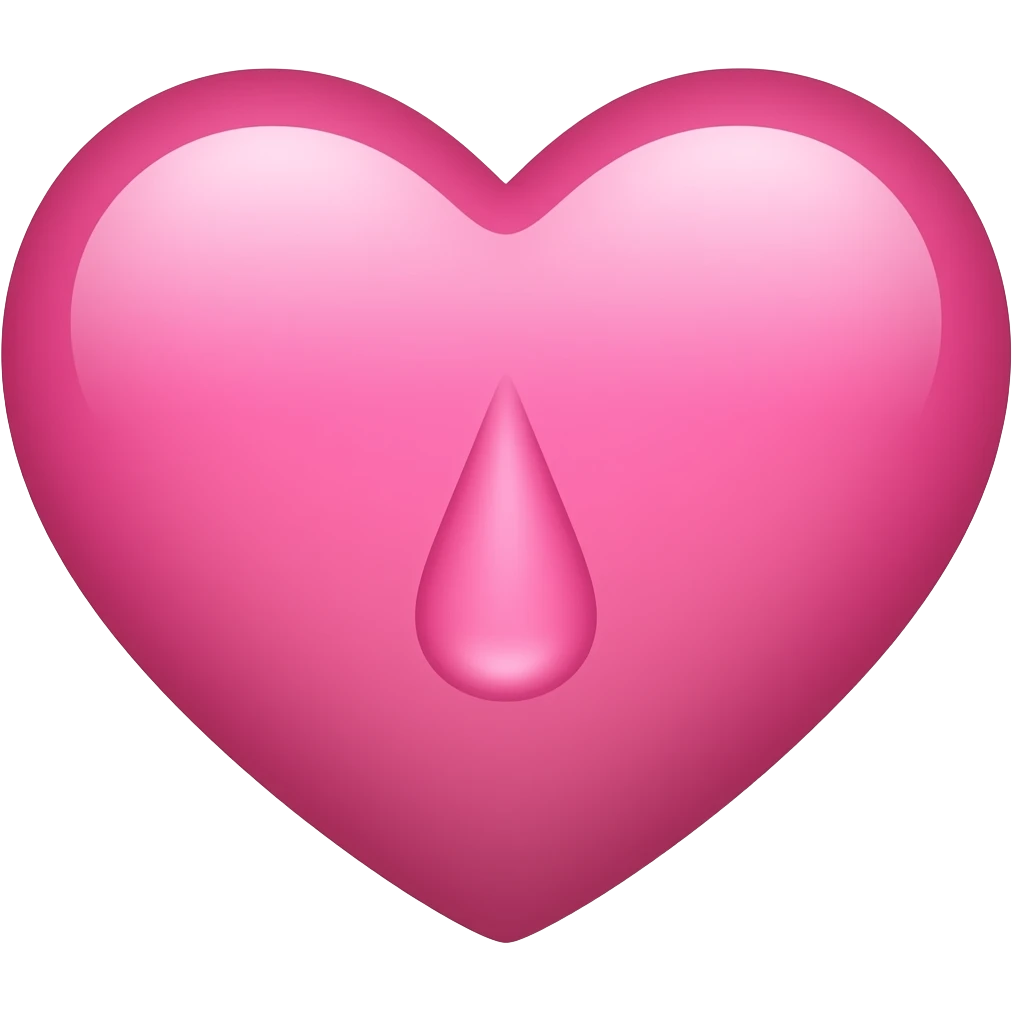 same as this emoji *❣️* but pink! *🩷* dripping one drip like the red one in the middl and it’s not attached emoji