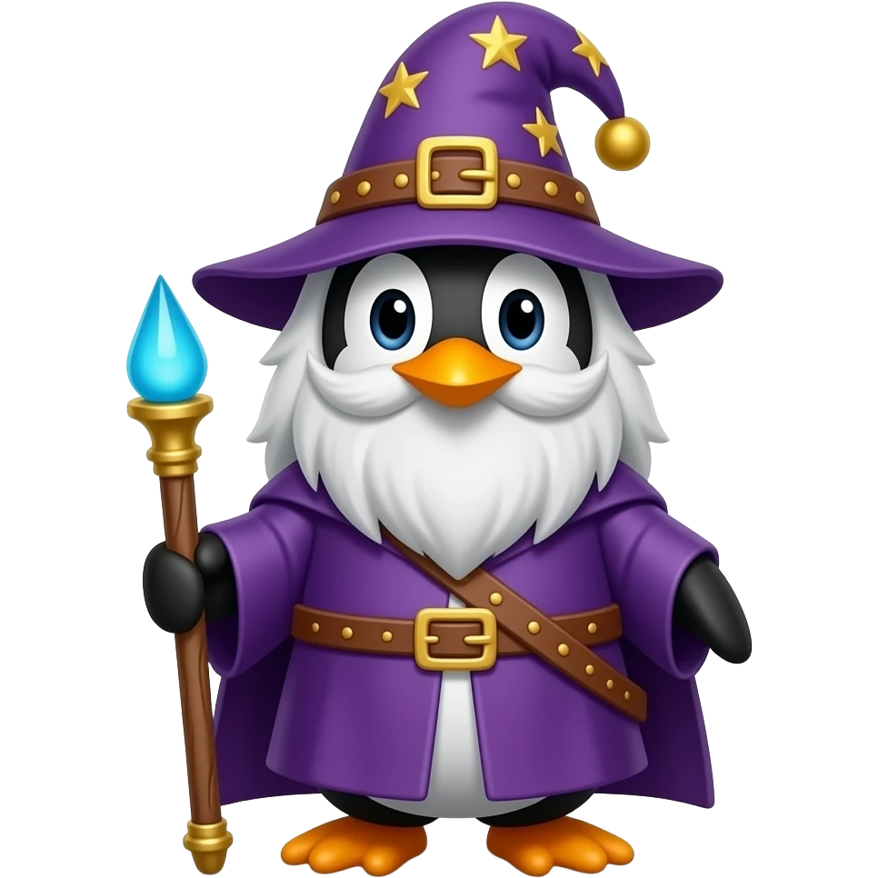Penguin Wizard emoji