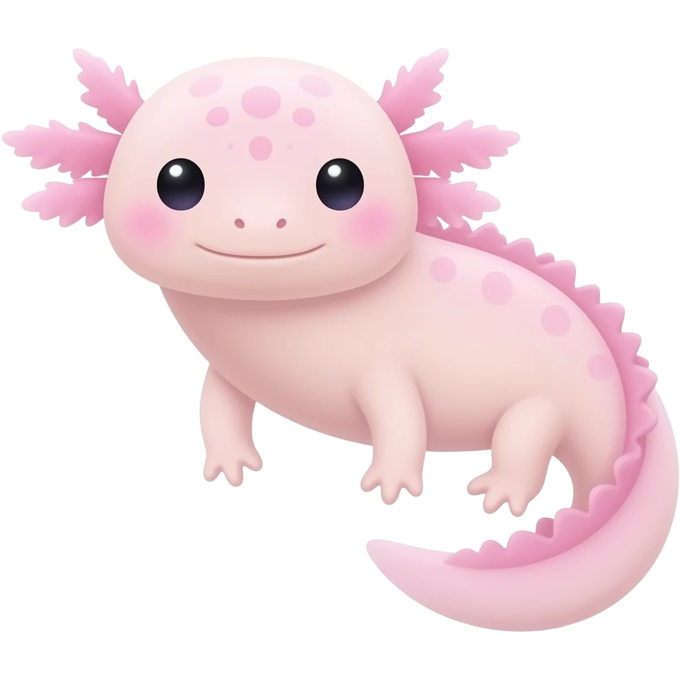 Ajolote rosa kawaiii emoji