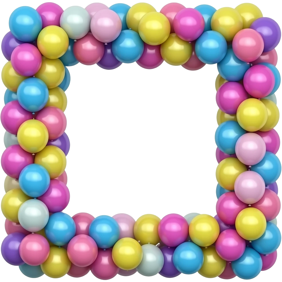 picture frame made of balloons emoji