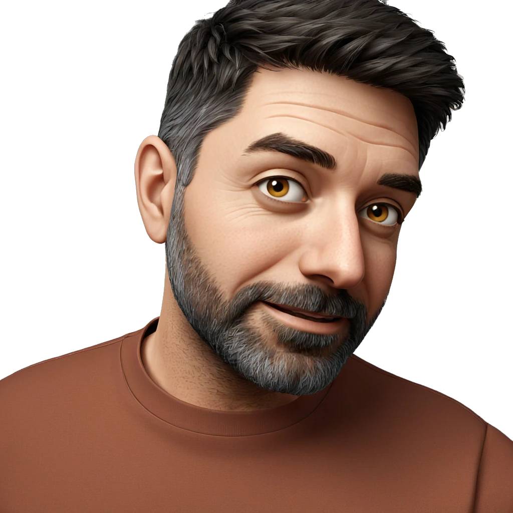 mature male portrait with beard emoji