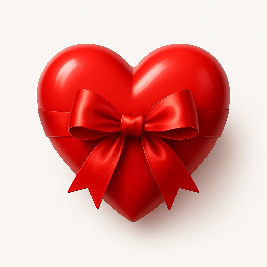 heart with a bow emoji