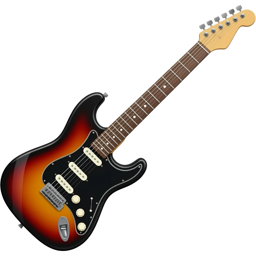 Gitar tahta  siyah kısım kırmızı emoji