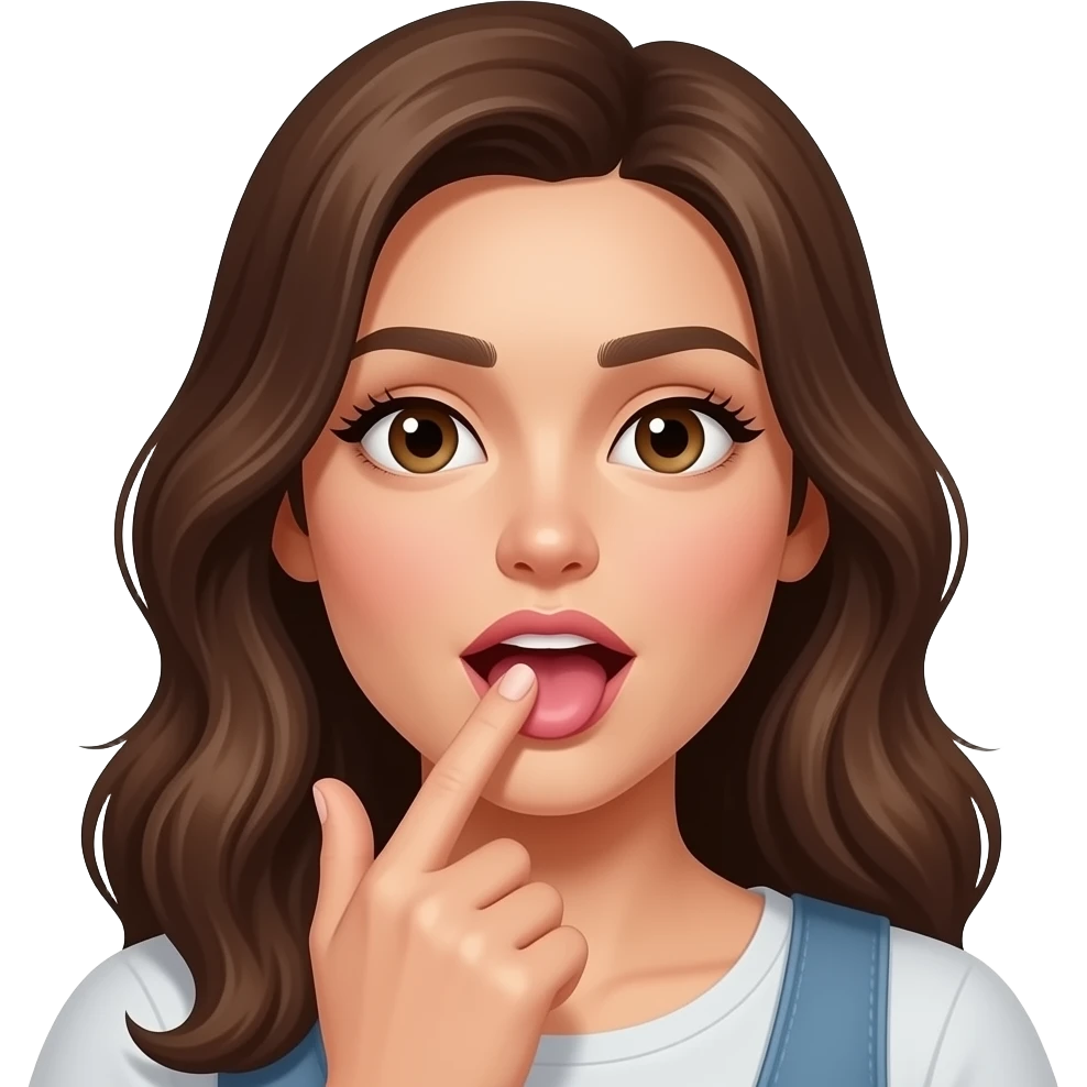 a woman holding her vagina open with her fingers emoji