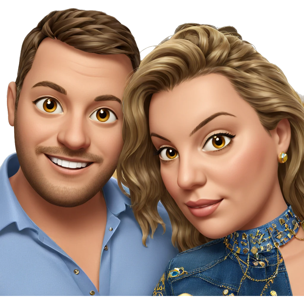 smiling couple with jewelry emoji