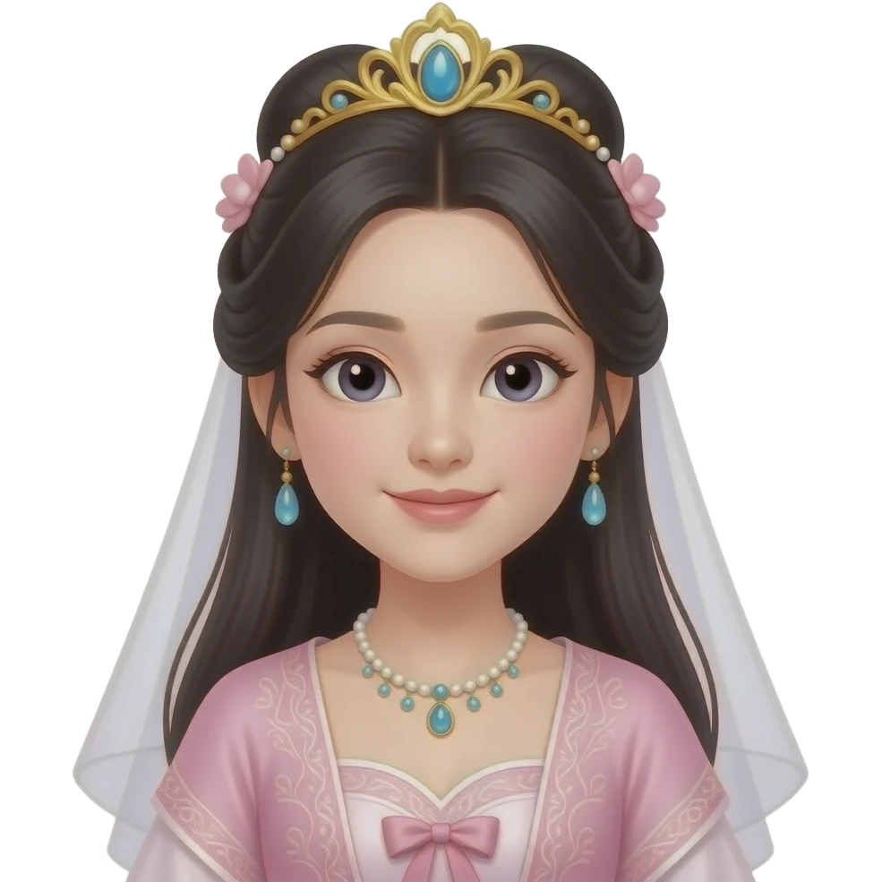 beautiful chinese young old princess slightly anime emoji