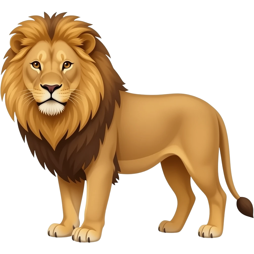 Cartoon 2d afriacn lion emoji