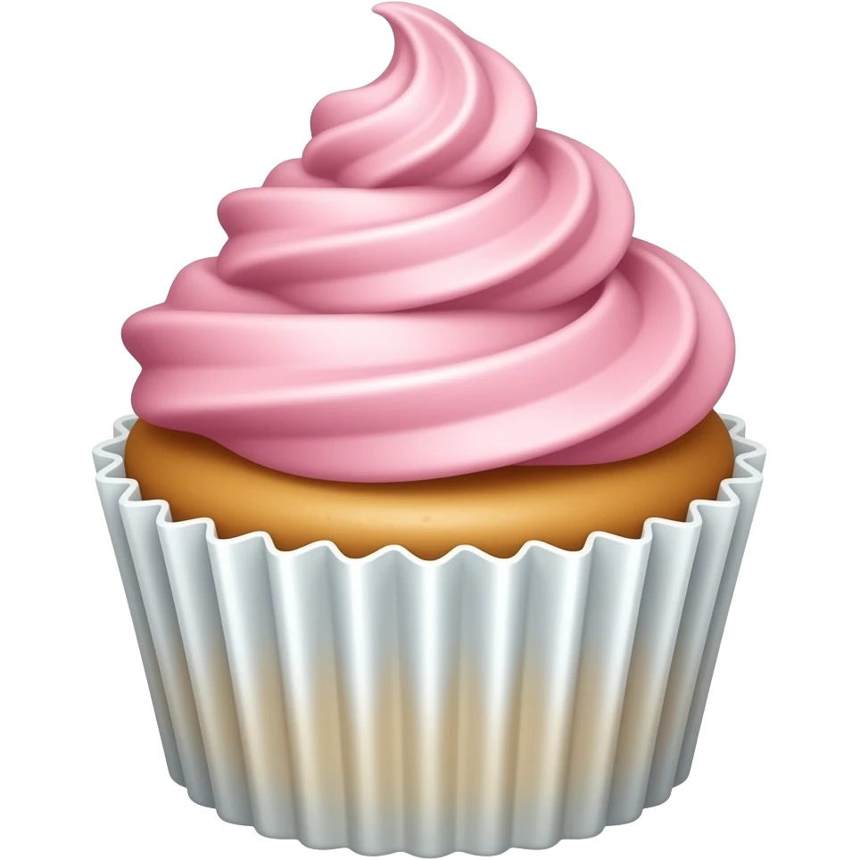 Cupcake with pink icing emoji