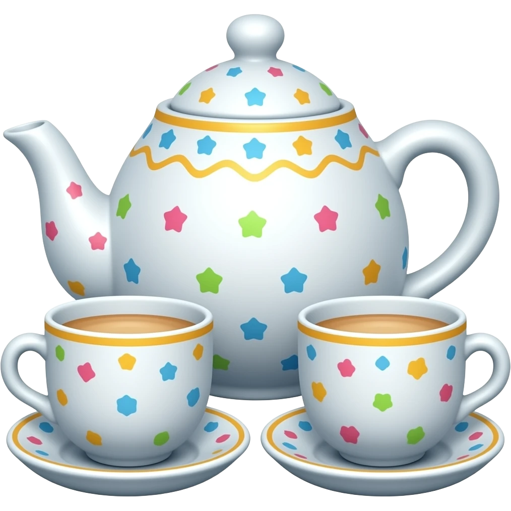 children's tea set emoji