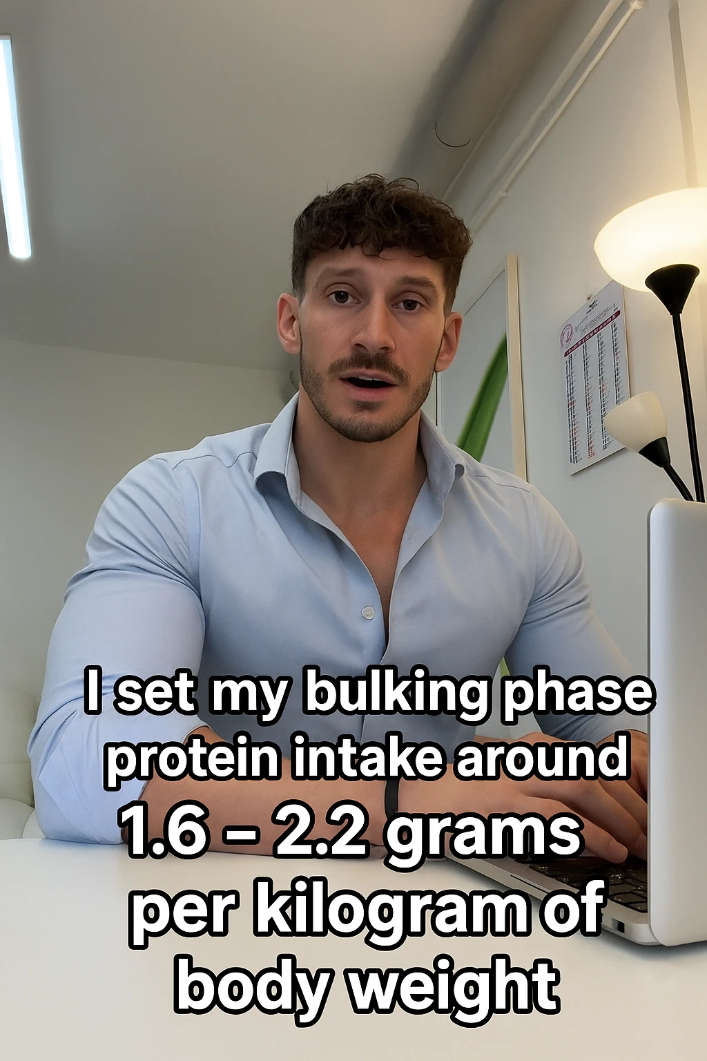 Uomo che imposta la sua fase di massa a proteine intorno 1.6 - 2.2g per kg emoji