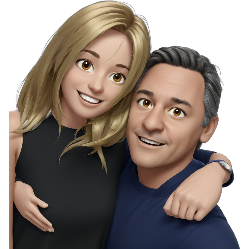 smiling girl and boy duo emoji