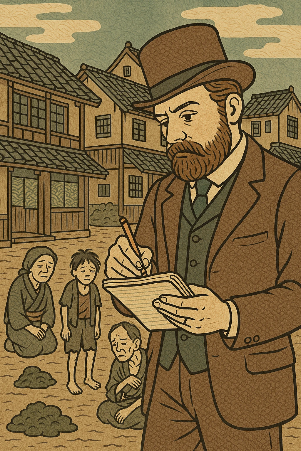 A 1900s victorian man called Rowntree with a beard carried out a survey in the town of York looking at poverty and poor health emoji