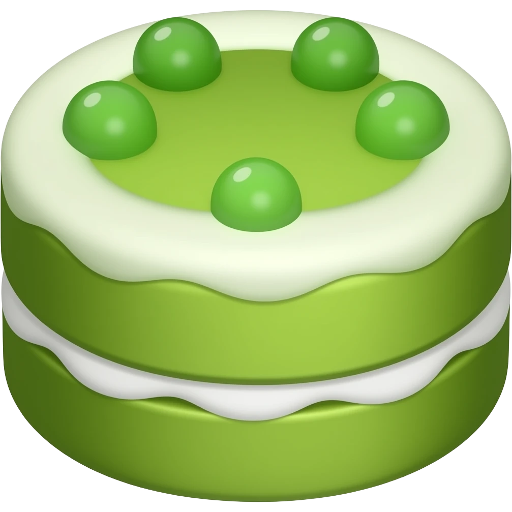 green cake emoji