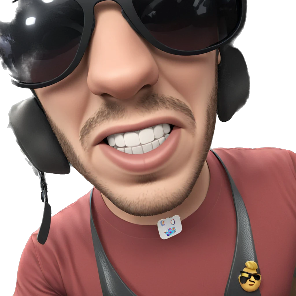 cool guy with sunglasses emoji