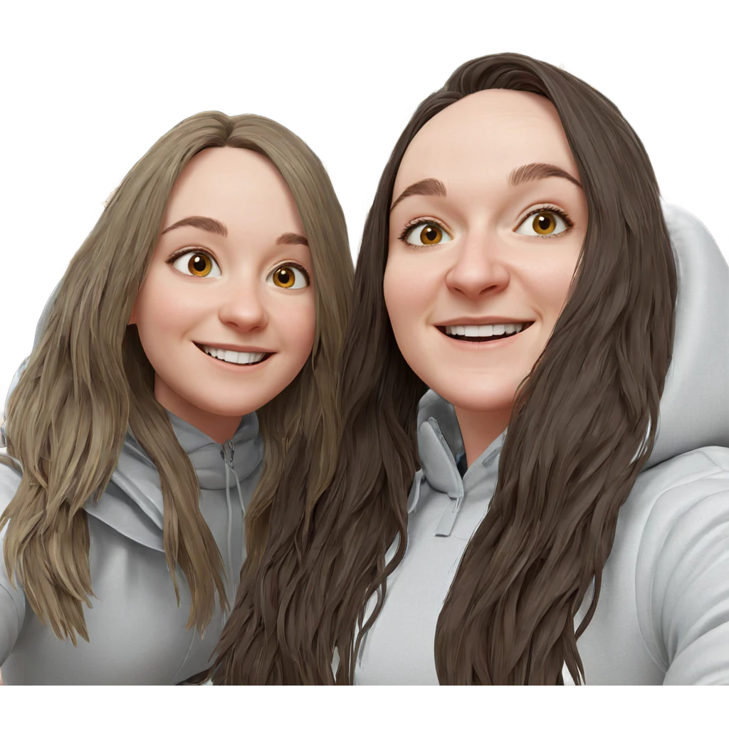 smiling girls under the tree emoji