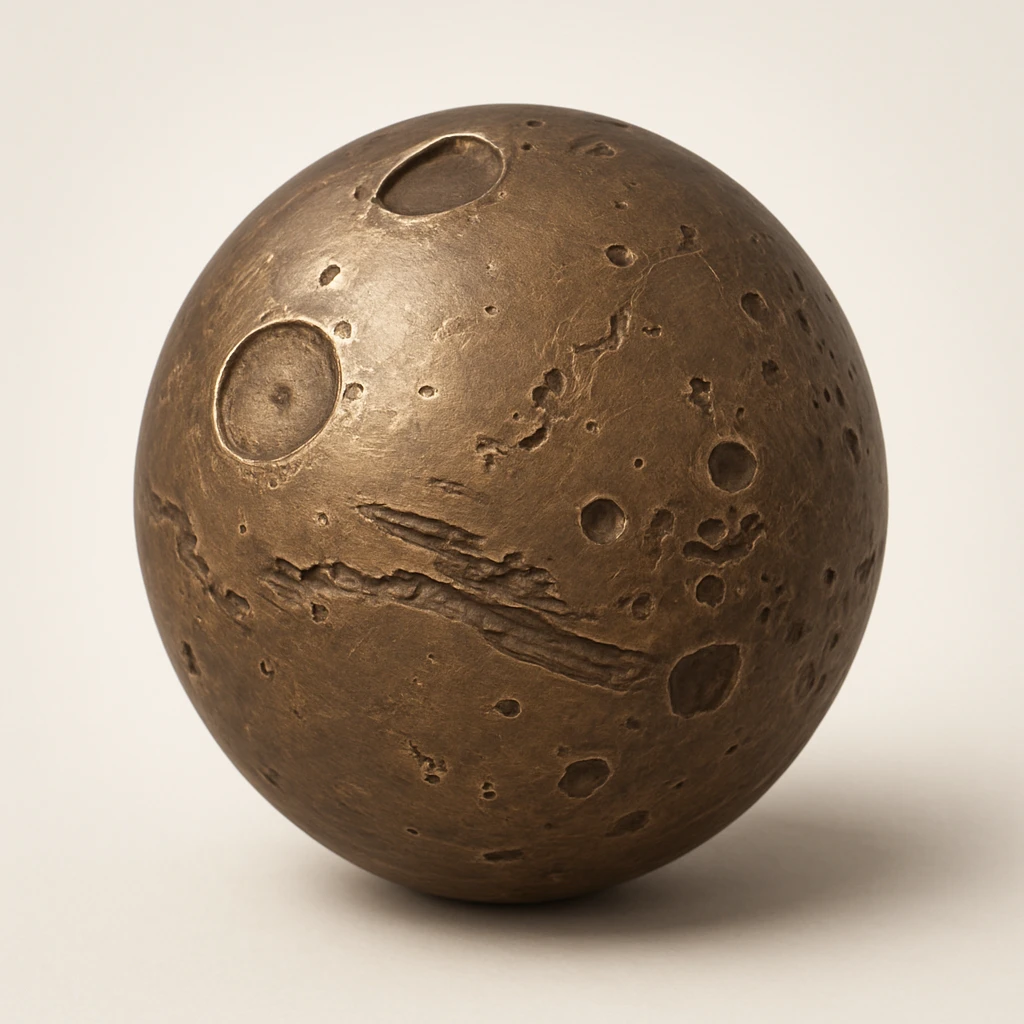 bronze Mars, simple icon, metallic texture, no text emoji