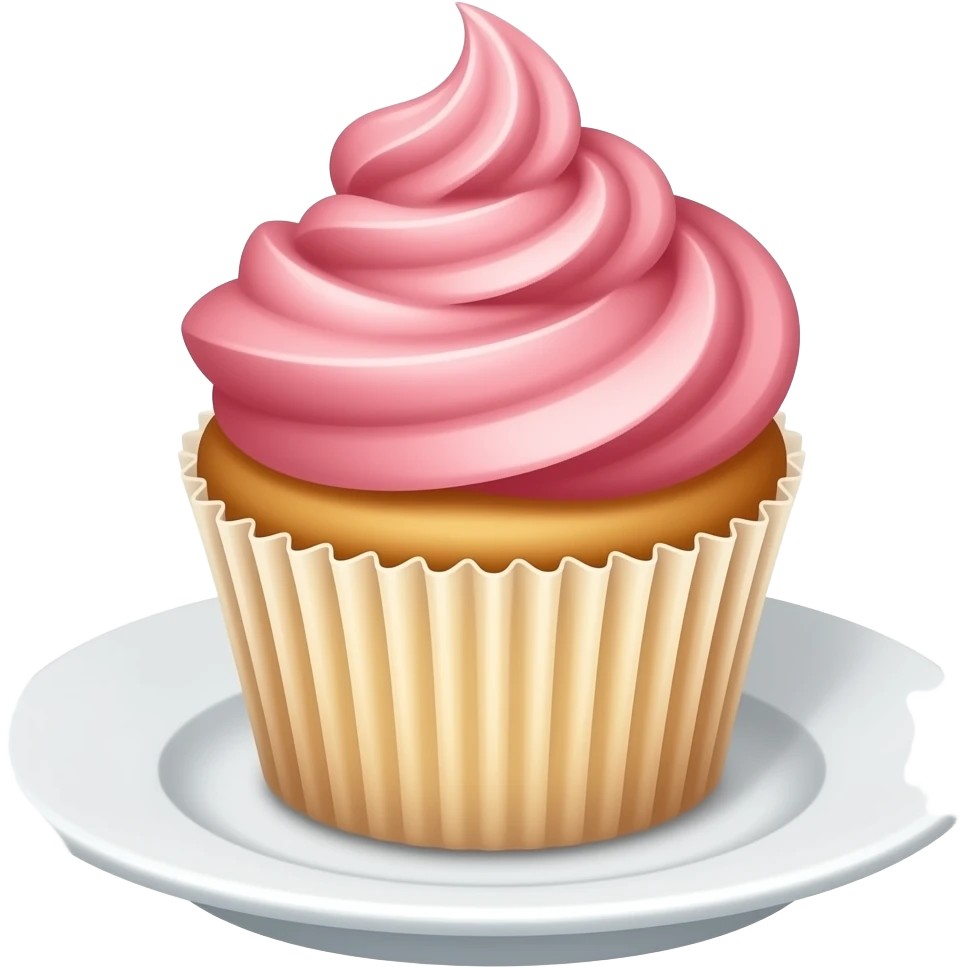 Cupcake with pink icing emoji