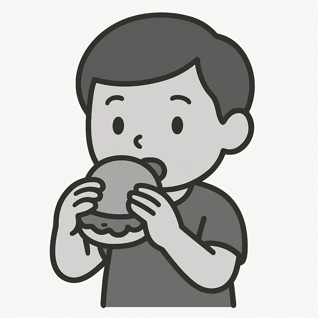 person eating sloppy joe emoji