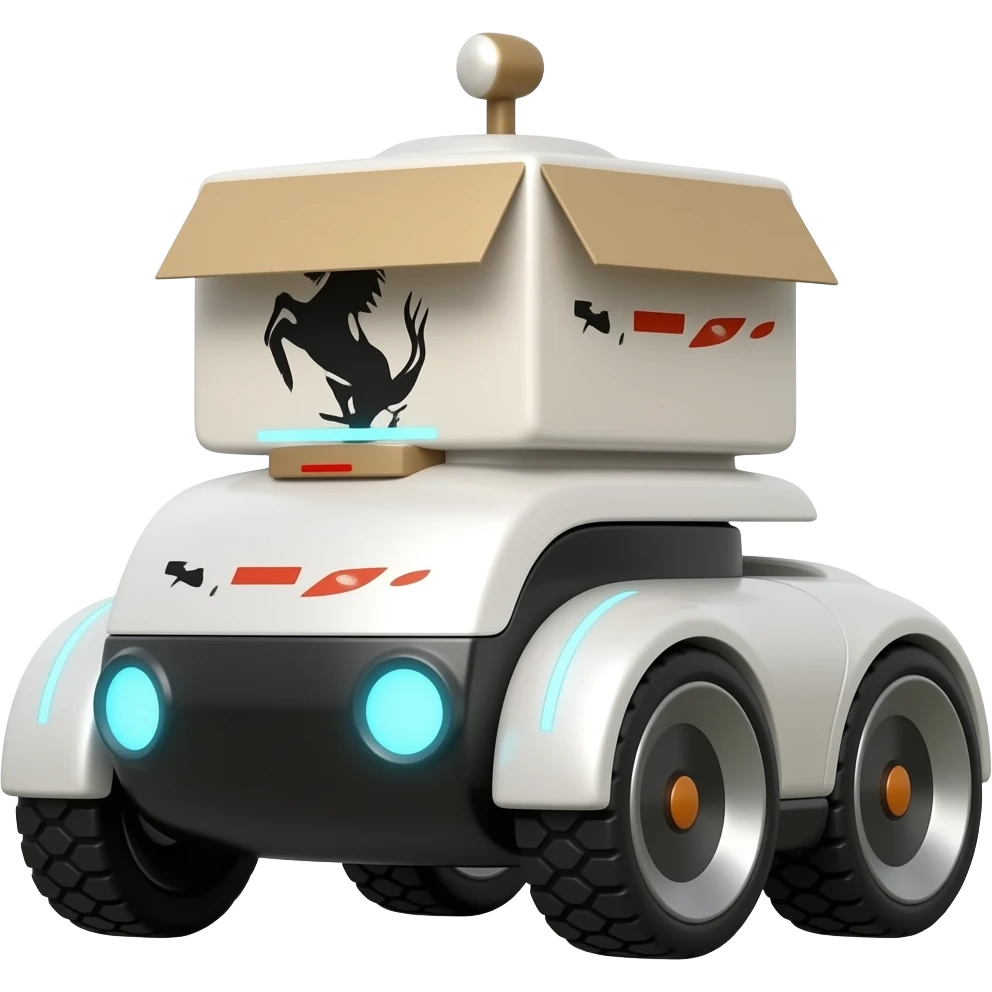 ferrari delivery robot emoji