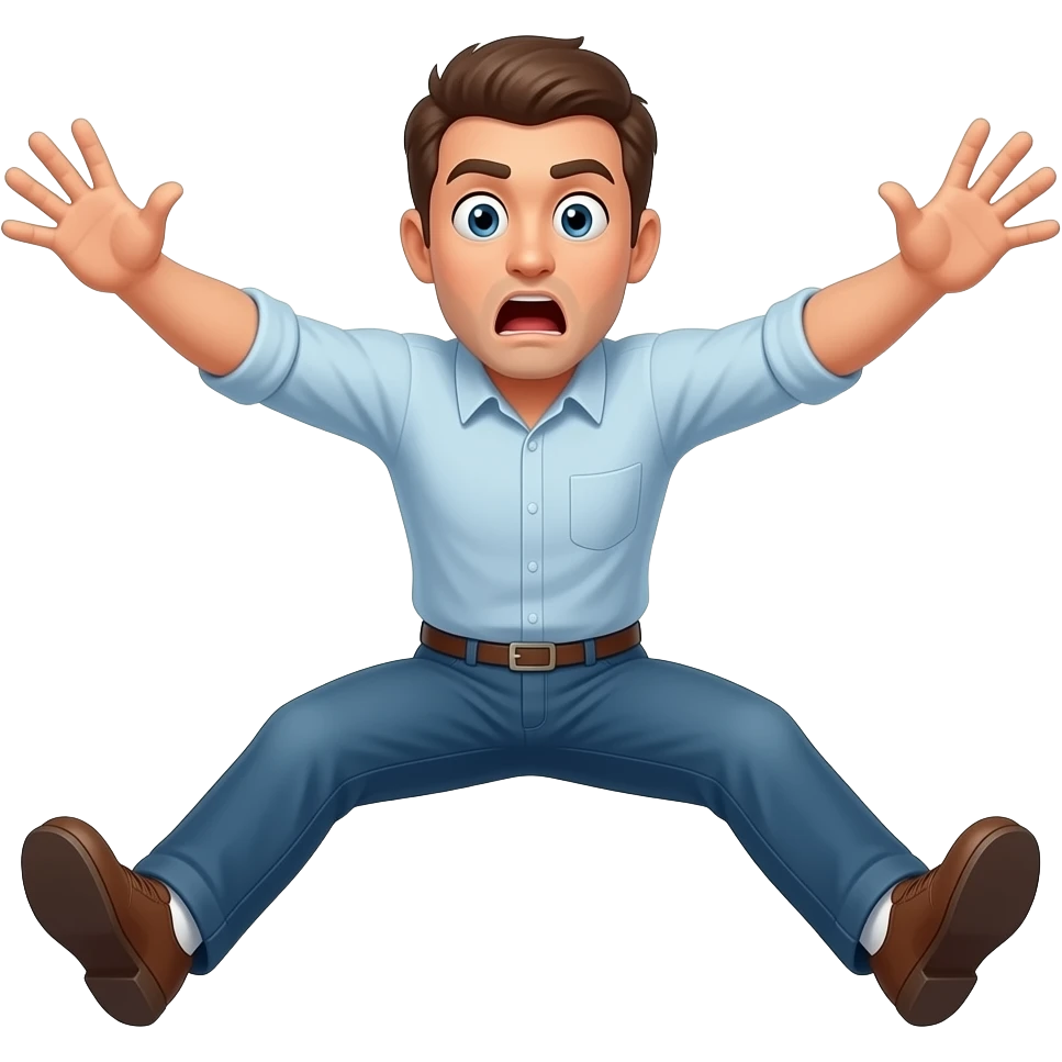 minimal falldown man icon emoji