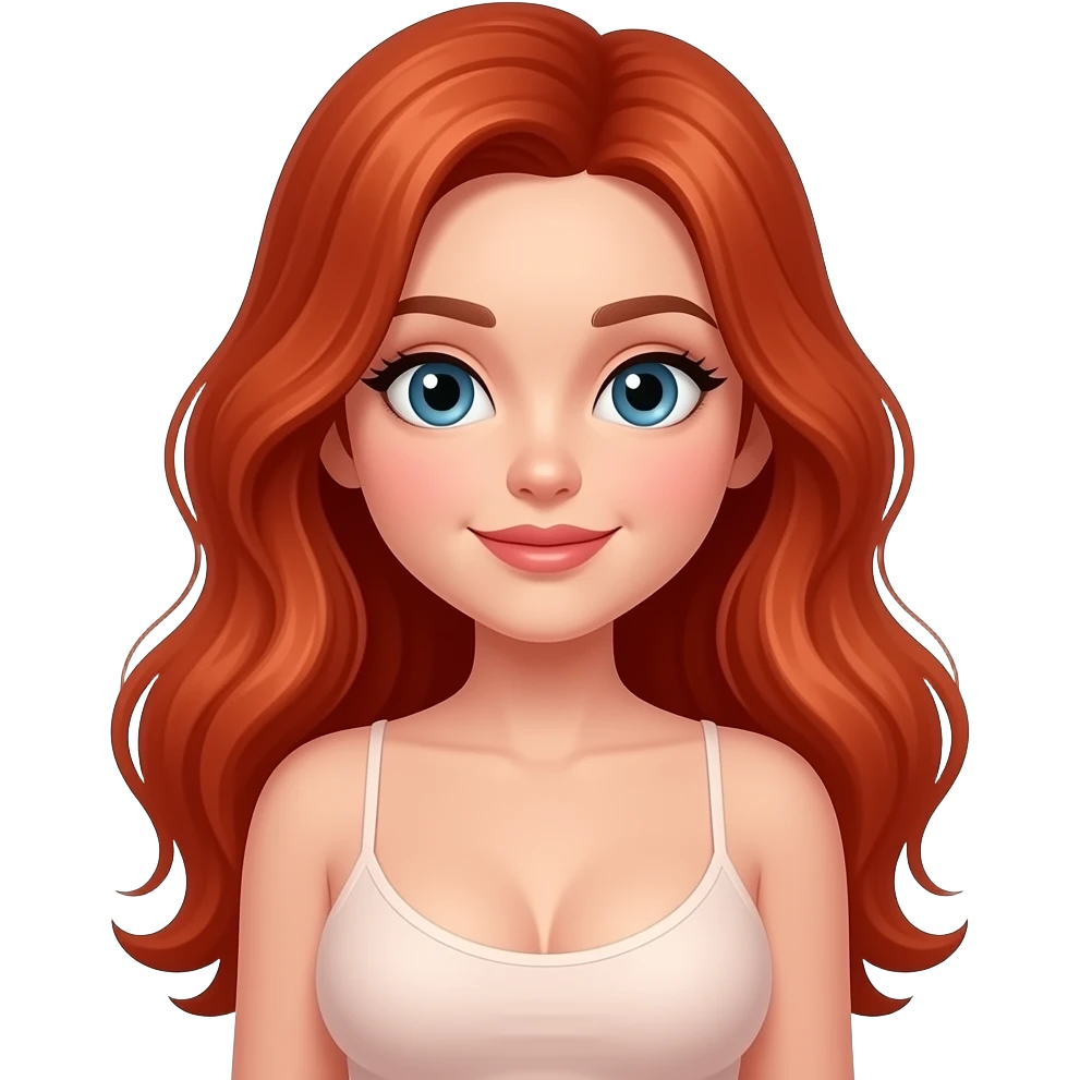 Cute nude girl Red head big boobs emoji