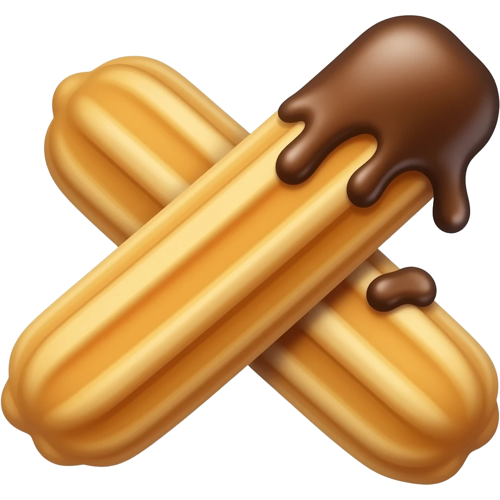 Churros con chocolate emoji
