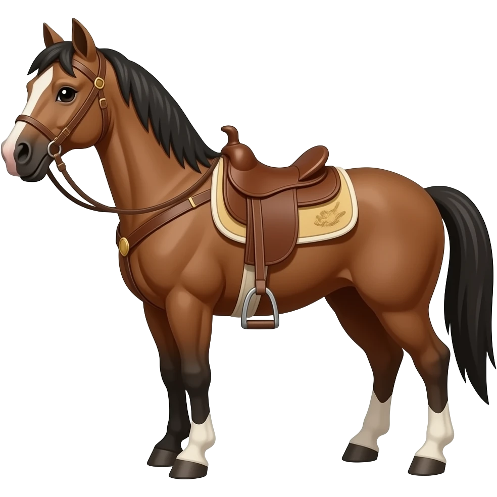 Cartoon 2d colt horse emoji