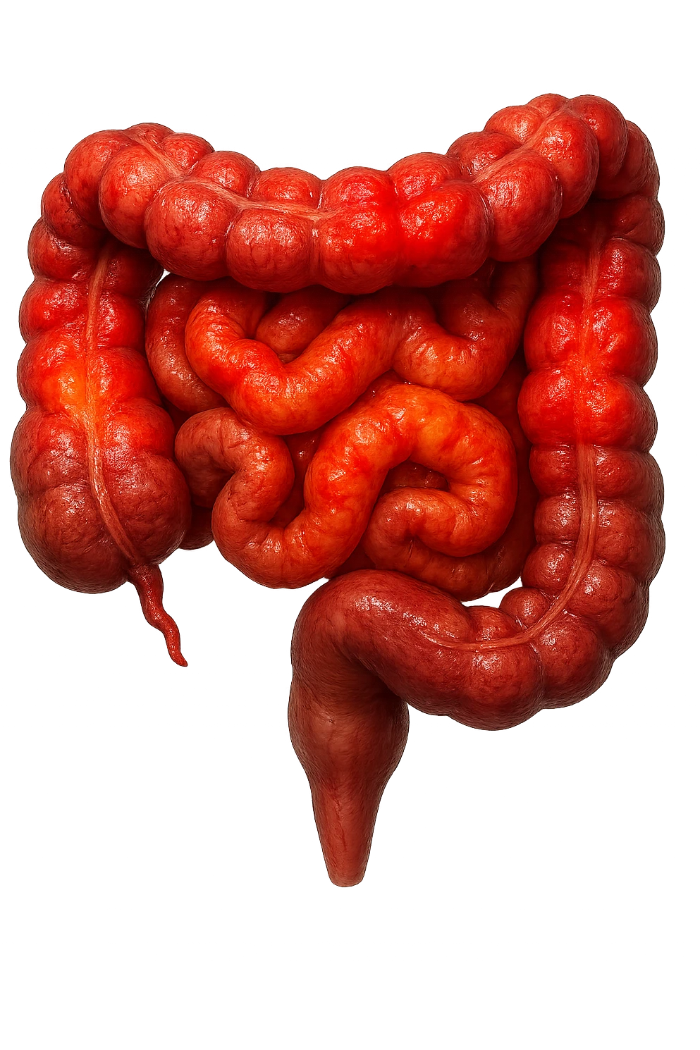 intestino infiammato iperrealistico 4k emoji