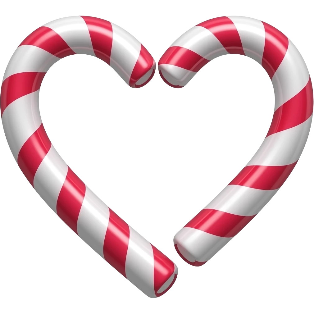 heart with candy cane emoji